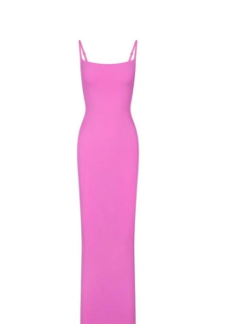 SKIMS Double-Strap Slip Maxi Dress in Hot Pink